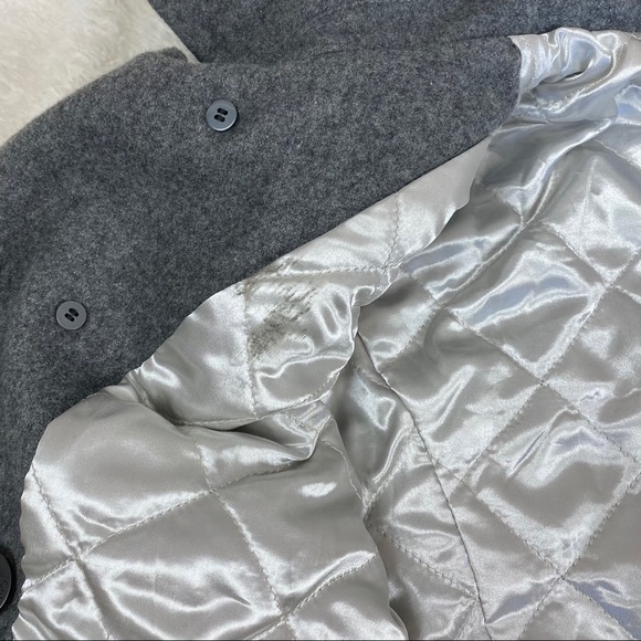 Calvin Klein Hooded Wool Quilted Lined Peacoat Gray 8 - Picture 10 of 11
